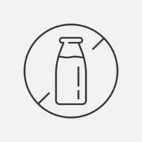 Lactose free  line icon. Common food allergen. Vector