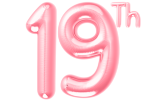 rose anniversaire des ballons avec le nombre sur transparent Contexte png