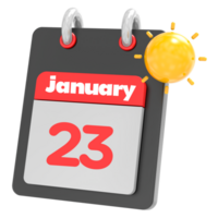 januari ikon kalender ClipArt 3d framställa png
