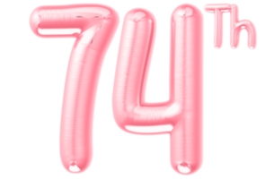 pink birthday balloons with the number on transparent background png