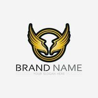 Wings logo vector icon symbol illustration design template