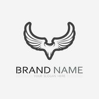 Wings logo vector icon symbol illustration design template