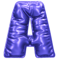 a letter a in blue plastic on a transparent background png