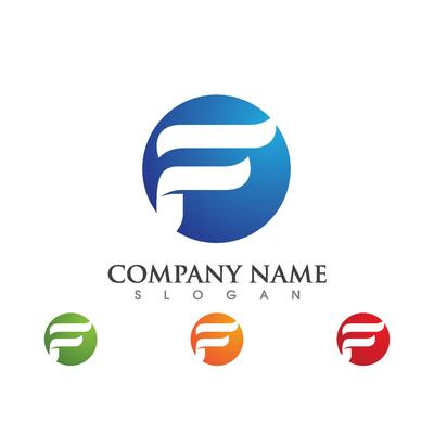F Logo Hexagon illustration Icon