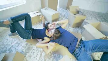 Couple holding the keys to the apartment video