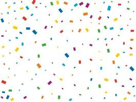 Holiday Rectangular Confetti. Light Rainbow glitter confetti background. Colored festive texture. vector