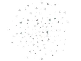 Christmas Light silver Triangular glitter confetti background. White festive texture vector