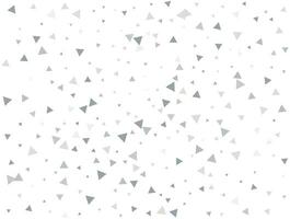 Christmas Light silver Triangular glitter confetti background. White festive texture vector