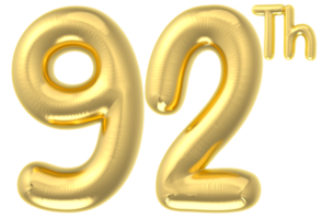 92 Party Dekoration Gold Ballon png