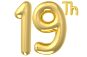 19 Party Dekoration Gold Ballon png