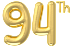 94 Party decoration gold balloon png