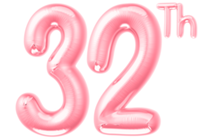 pink birthday balloons on transparent background png