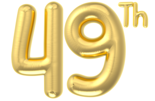 49 Party Dekoration Gold Ballon png