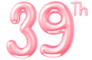 pink birthday balloons on transparent background png