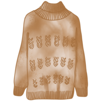 braun Sweatshirt Aquarell Stil. png