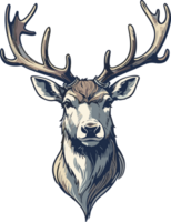 AI generated a reindeer winter Christmas png