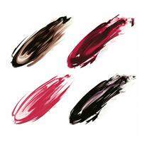 AI generated Elegant multicolored mascara brush set. Collection of grunge paint texture photo