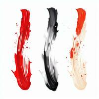 AI generated Elegant multicolored mascara brush set. Collection of grunge paint texture photo