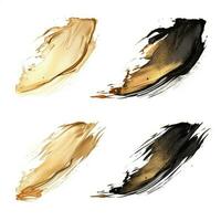 AI generated Elegant multicolored mascara brush set. Collection of grunge paint texture photo