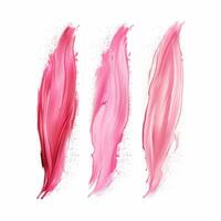 AI generated Elegant pink mascara brush set. Collection of grunge paint texture photo