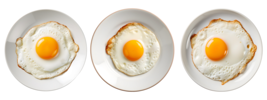 ensoleillé côté en haut œufs, Frais petit déjeuner délice sur plaque, ai généré png