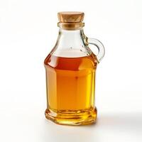 AI generated honey jar on white background photo