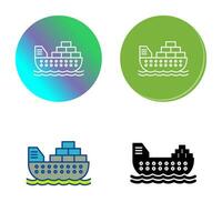 Cargo Ship Vector Icon