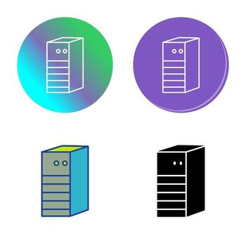 icono de vector de red de servidor