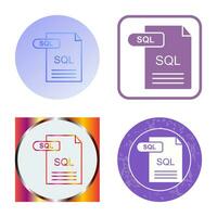 icono de vector de sql