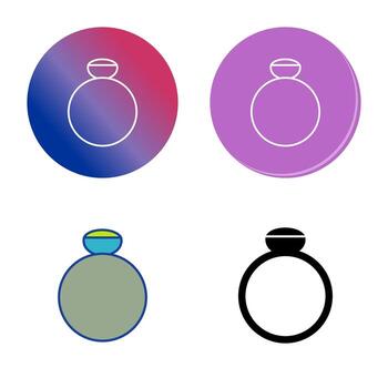 icono de vector de anillo