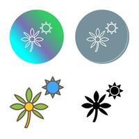 Flower in sunlight Vector Icon