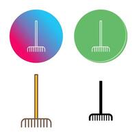 Fork picking Leaves Vector Icon