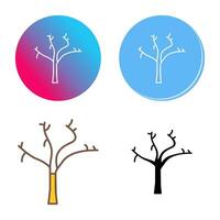 árbol sin hojas vector icono