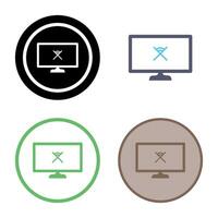 Unique Disconnected Network Vector Icon