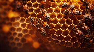 AI generated honey background photo