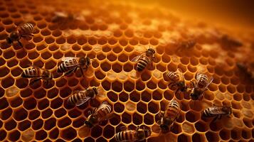 AI generated honey background photo