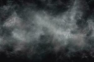 Black smoke background texture for horror theme design. AI Generative photo