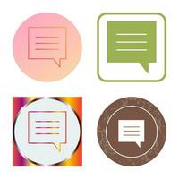 Unique Single Chat Bubble Vector Icon