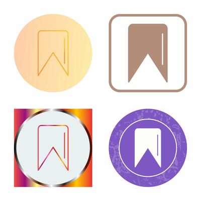 Unique Bookmark Vector Icon