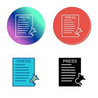 Unique Press Releases Vector Icon