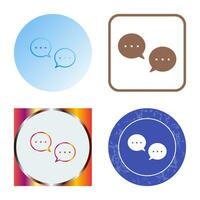 Unique Conversation Bubbles Vector Icon