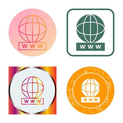 Unique World Wide Web Vector Icon