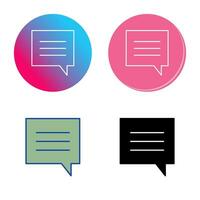 Unique Single Chat Bubble Vector Icon