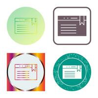 Unique Bookmarking Services Vector Icon