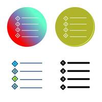 Unique Numbered list Vector Icon