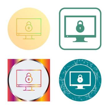 icono de vector de acceso cerrado único