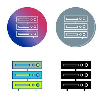 icono de vector de servidor único