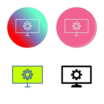 Unique Network Settings Vector Icon