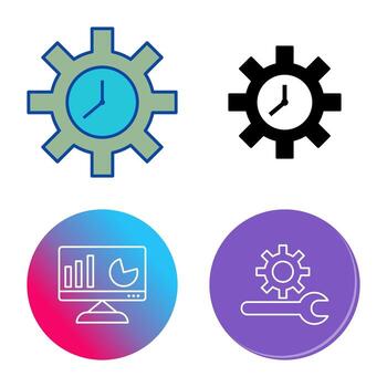 icono de vector de optimización de tiempo único
