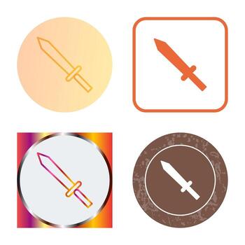 icono de vector de espada único